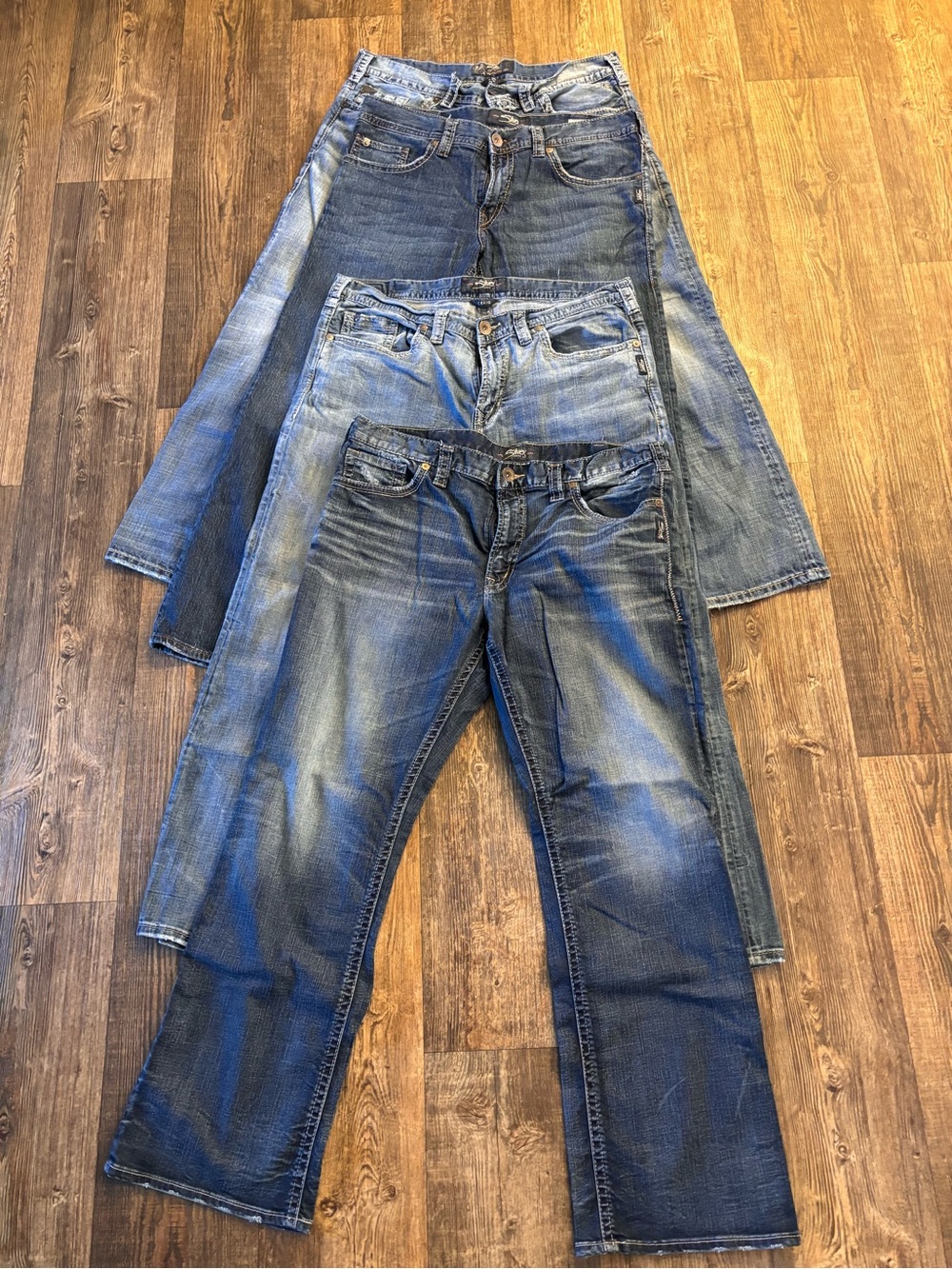 Men's Blue Denim Jeans - Classic Straight Fit